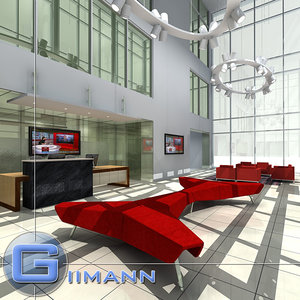3d model office reception
