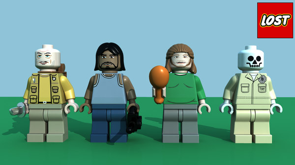 lego lost minifigure character pack 3d ma