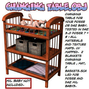 3d model of changingtable changing table