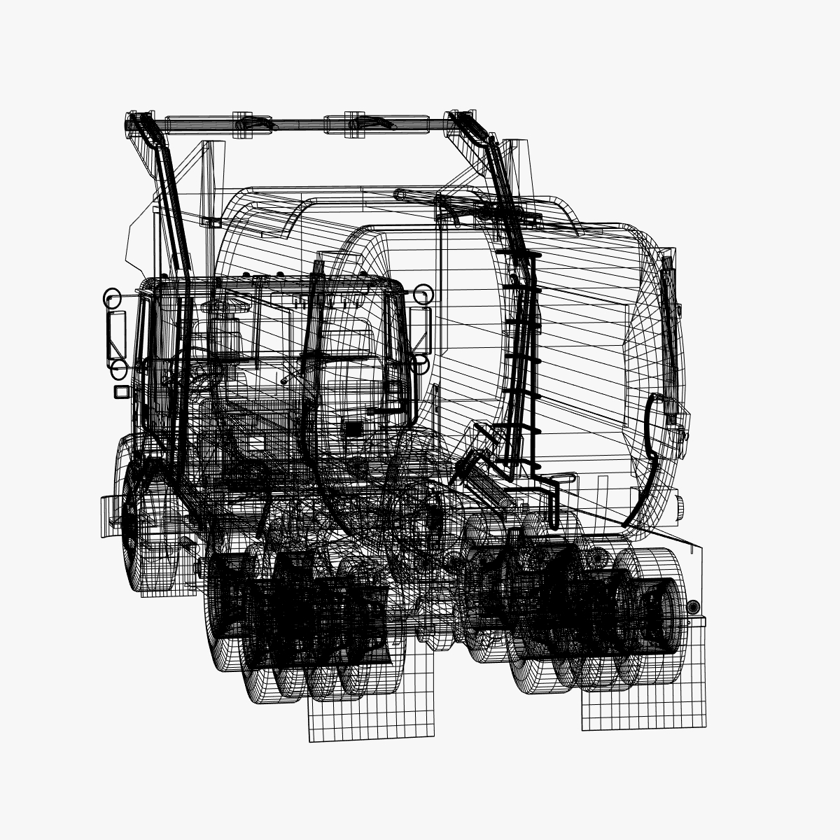 3d model garbage truck