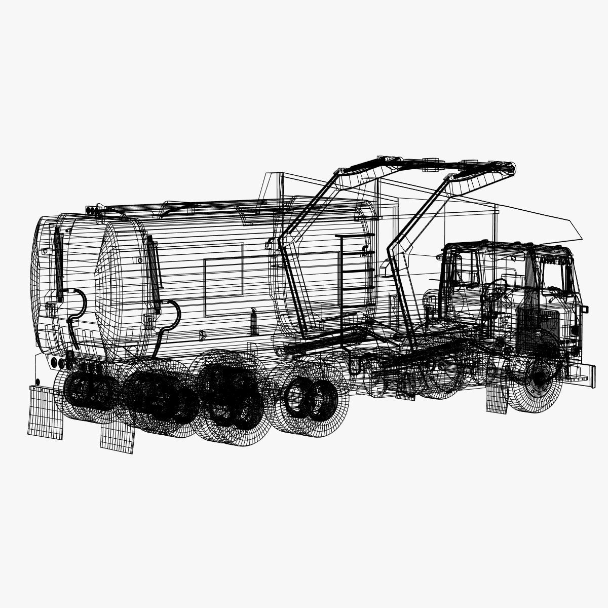 3d model garbage truck