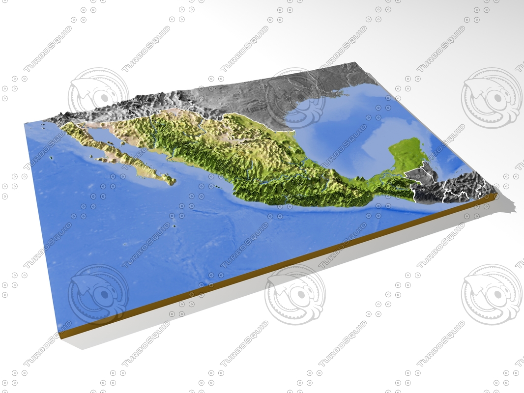 Mexico Resolution Relief Maps 3d Model