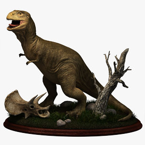 retro tyrannosaurus dinosaurs t-rex 3d model