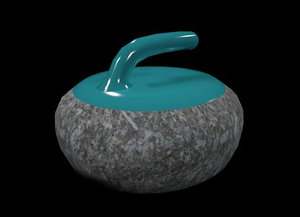 3d curling stone