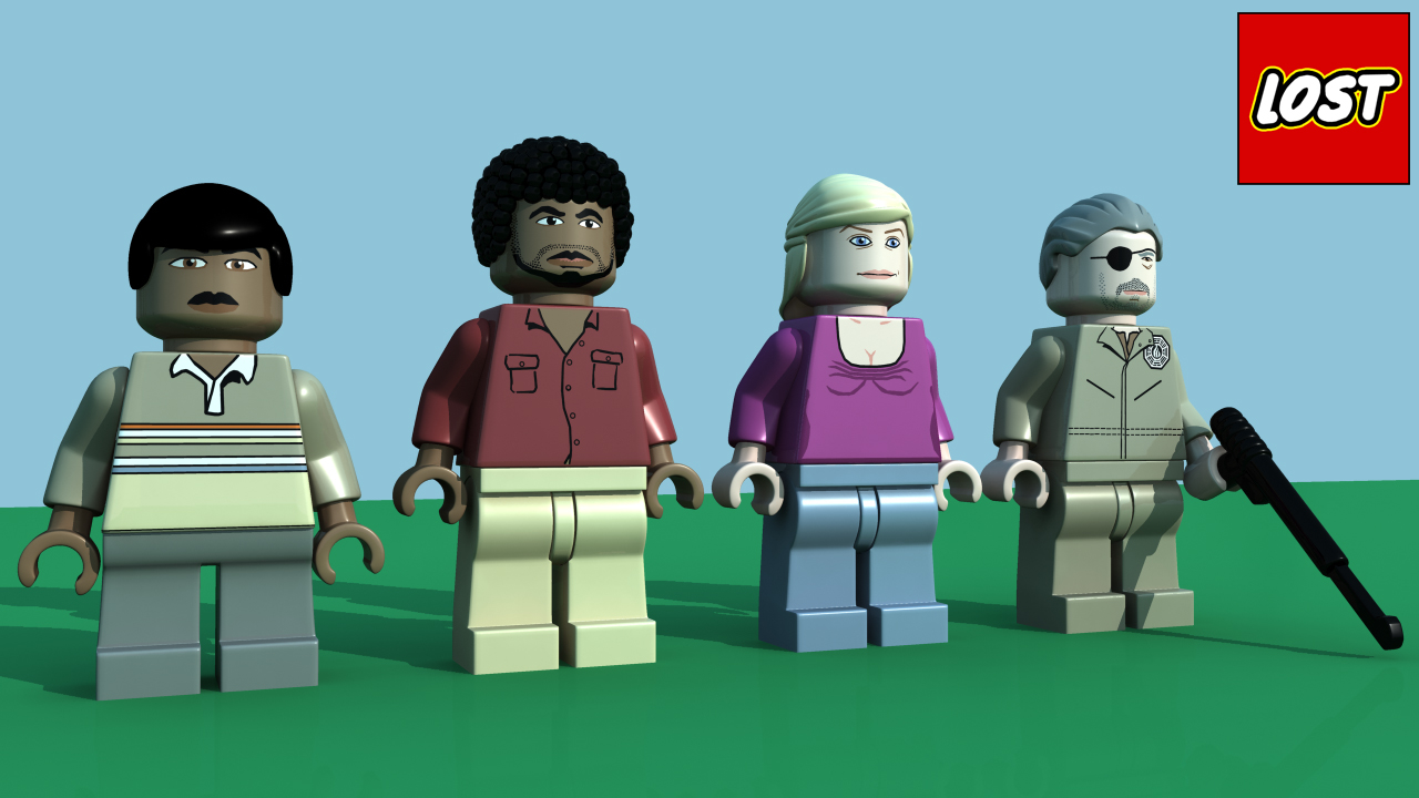 3d model of lego lost minifigure character pack