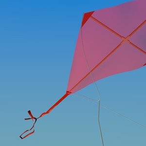 3d model kite wind