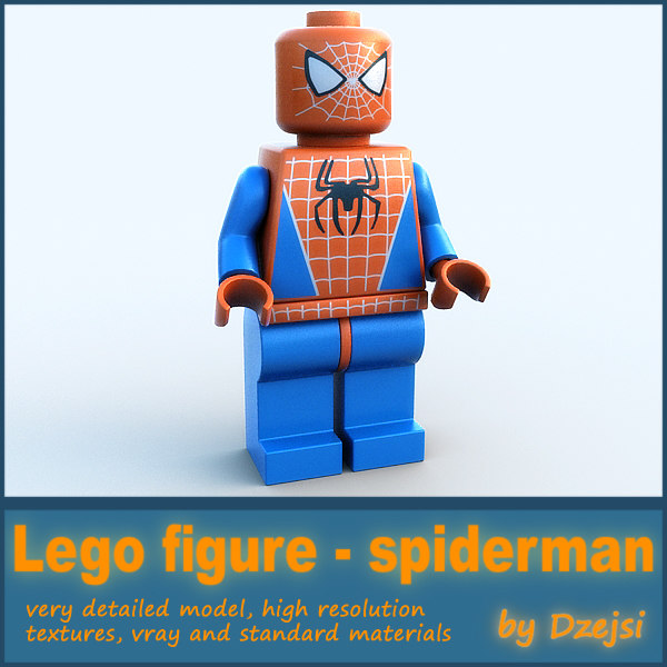 3ds max lego character - spiderman