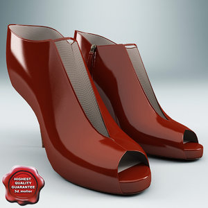 3d model female shoes fendi