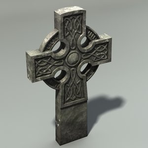 celtic gravestone 3d model