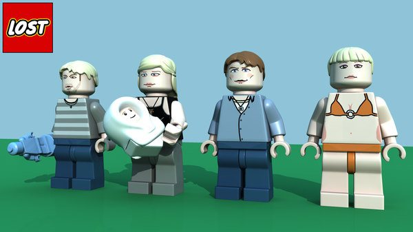 3d model lego lost character pack