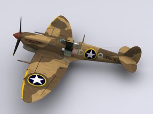 supermarine spitfire fighter 4th 3d model