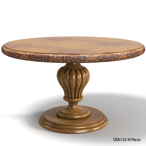 French Heritage Avenue Val De Loire Pedestal Table Classic Round Traditional Dining Wooden Antique Cherry