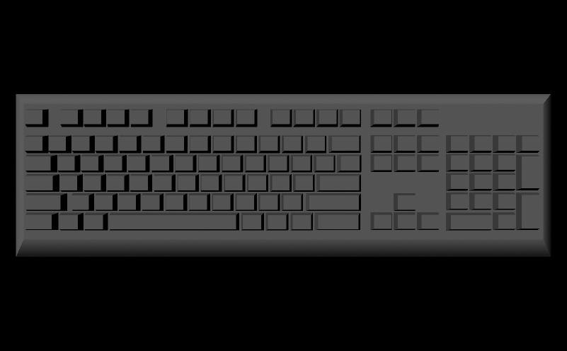 free keyboard 3d model