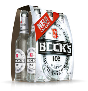 3d modeled bottle pack becks