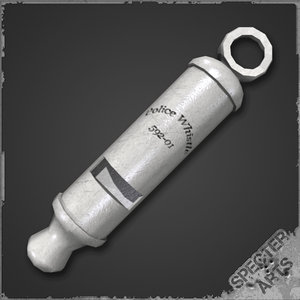 tone cylindrical police whistle 3ds free