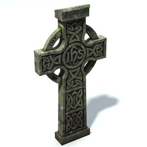 celtic gravestone 3d 3ds
