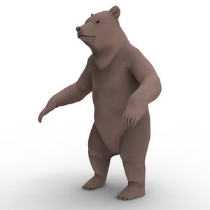 3d model grizzly bear
