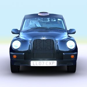 2007 london taxi cab 3d model