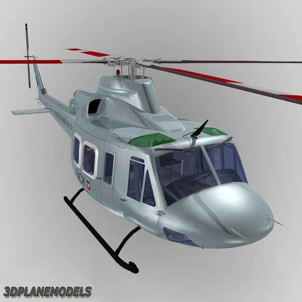 bell 412 helicopter animation 3d max
