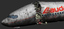 3d crashed airplane model