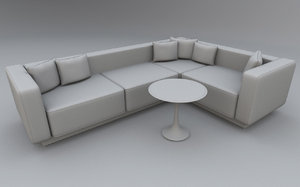 3d model corner sofa