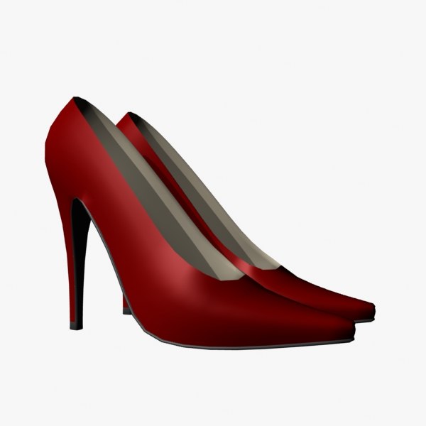 3d model high-heel shoes