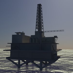 3d model oil platform