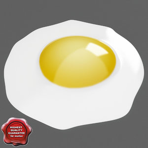 3d fried egg