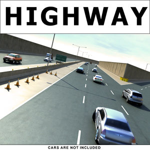 highway street road sets 3d model