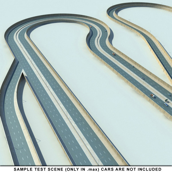 highway street road sets 3d model