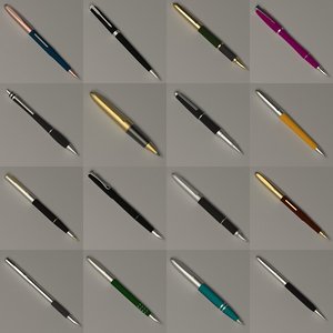 luxury pens 3d model