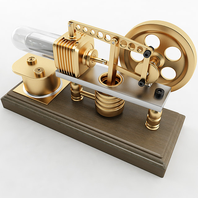 robinson stirling engine 3d model corliss steam engine diagram 