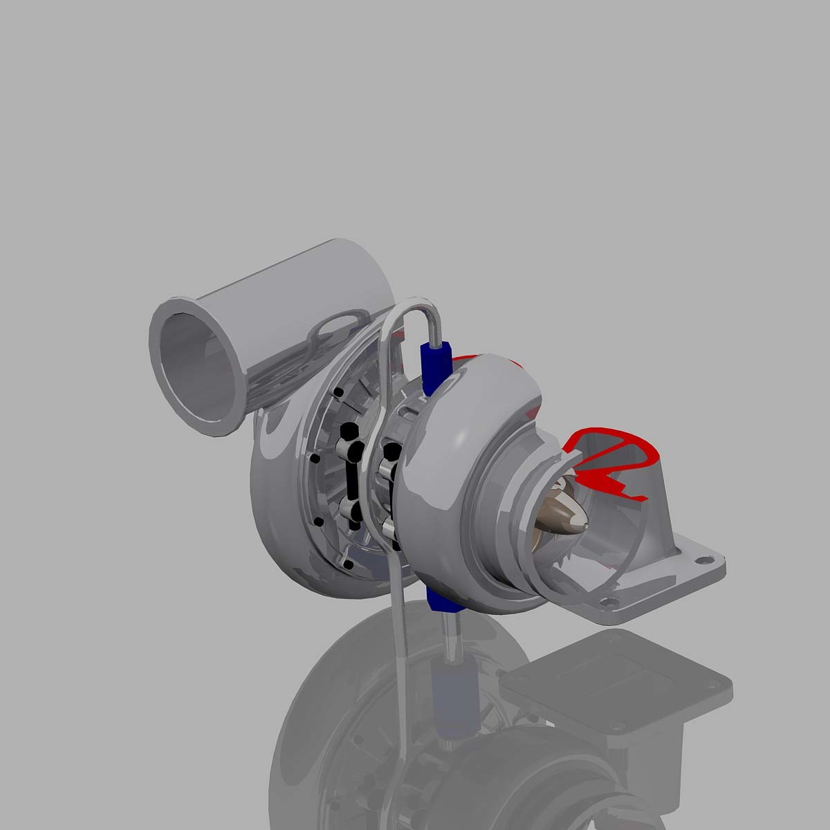 turbocharger 3d model