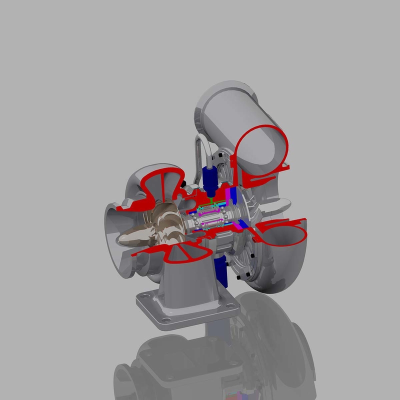 turbocharger 3d model