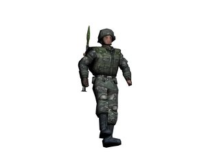 3d model soldier rpg-7