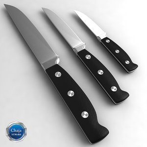 3d model kitchen knife