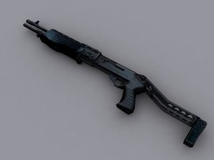 3ds max shotgun spas12 rifle