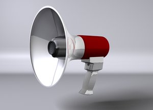 3d megaphone loudspeaker speaker model