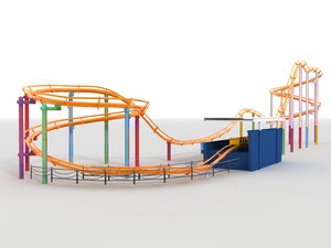 roller coaster 3d model