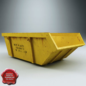 3d rolloff dumpster model
