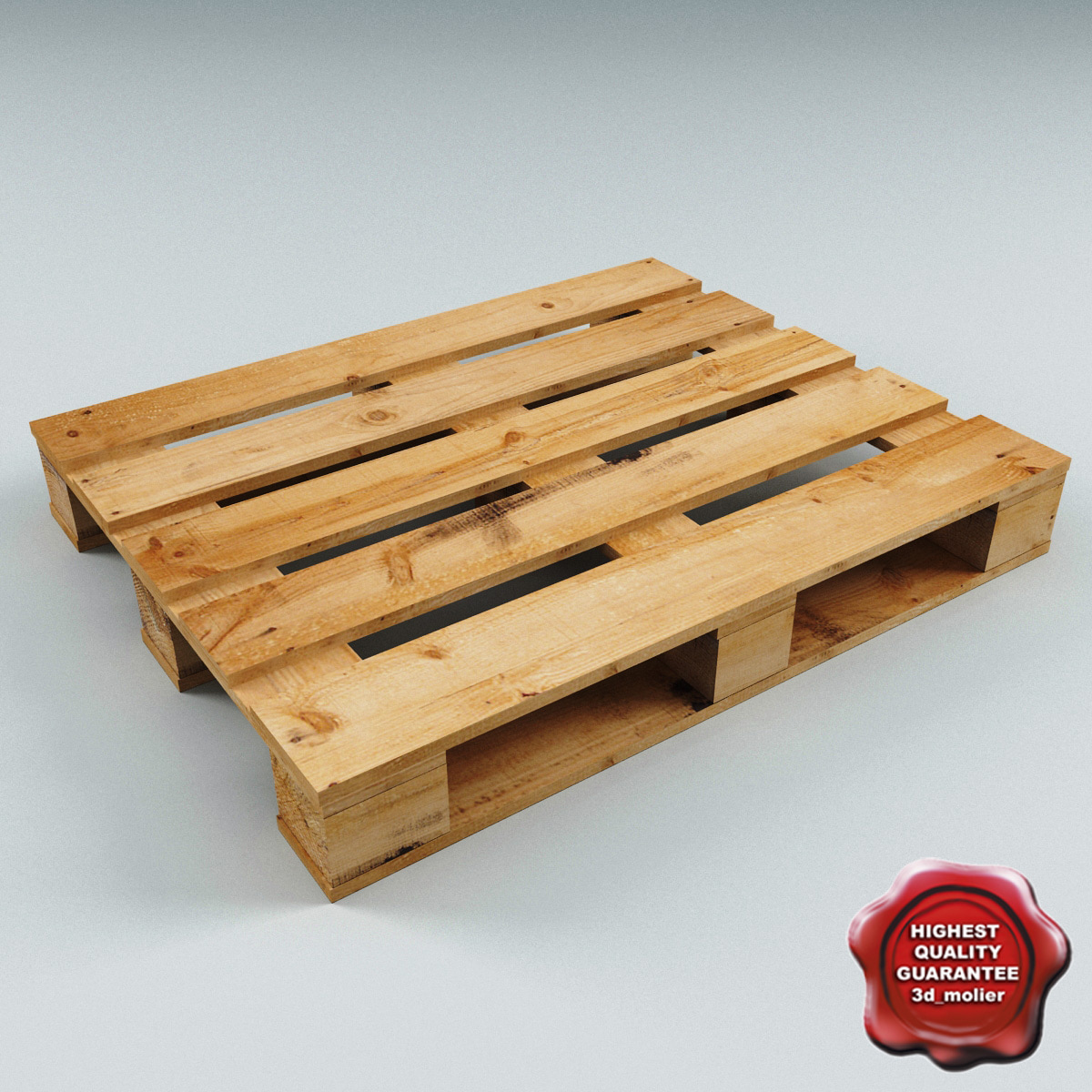 3d wood pallet model