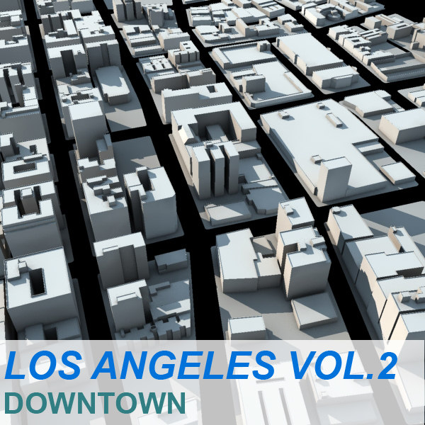3d model vol2 los angeles city downtown