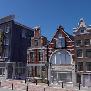 3d model scene street amsterdam