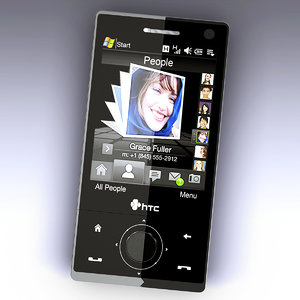 htc diamond phone 3d model
