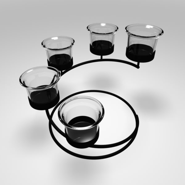 3d tier spiral candle holder