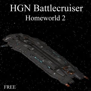 free higaran battlecruiser 3d model