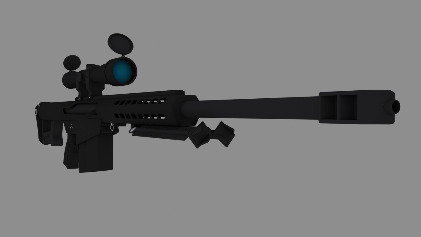 3ds max barrett m107 rifle