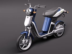 3d model yamaha ec-03 electric scooter