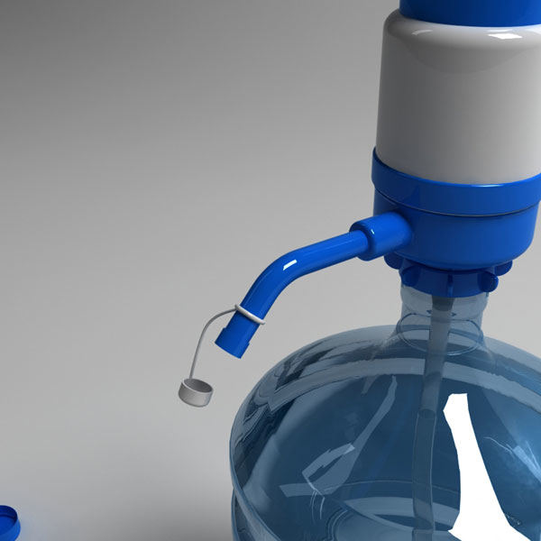 manual water pump bottle obj