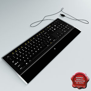 logitech illuminated keyboard 3d c4d
